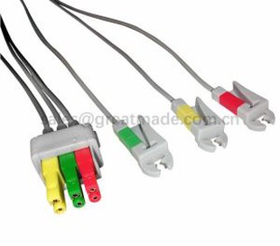 Compatible datex ohmeda Leadwire Set, 3-Lead, Grabber, IEC, 100CM ak 2PIN.