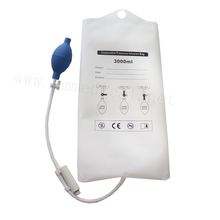 Disposable Infusion Pressure Bag With Pressure Display 3000ml.for Blood And Fluid Quick Infusion.