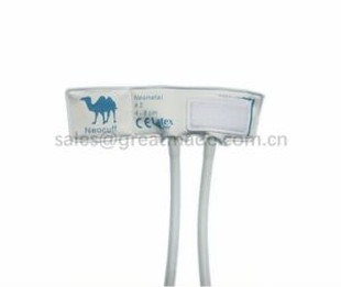 Neonate # 2 Manchèt dispositif, 4-8cm Sikilè wa, Blan ak limyè ble, Doub Tib