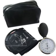 Pedyat manyel San Presyon Cuff, sel tib kim ak Presyon Gauge ak enflasyon anpoul nwa Blue.